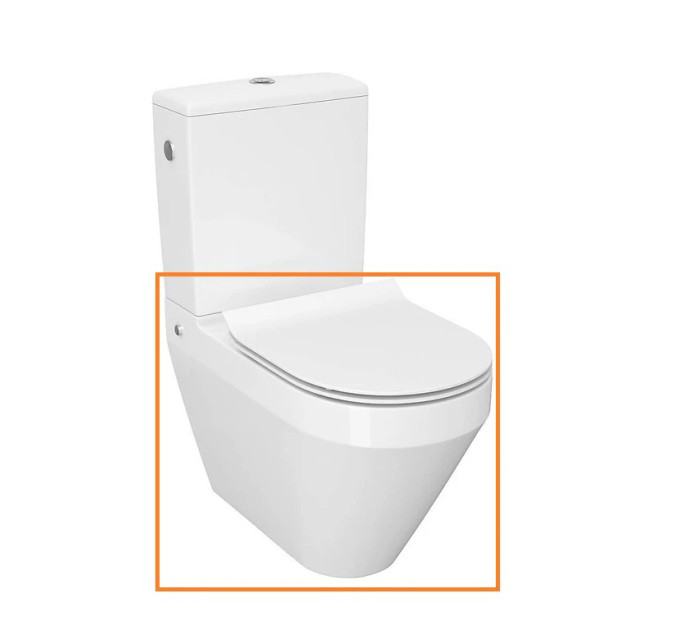 Унітаз підлоговий Crea Oval CleanOn з кришкою Slim дюропласт soft close (CCCZ1005956213) Cersanit