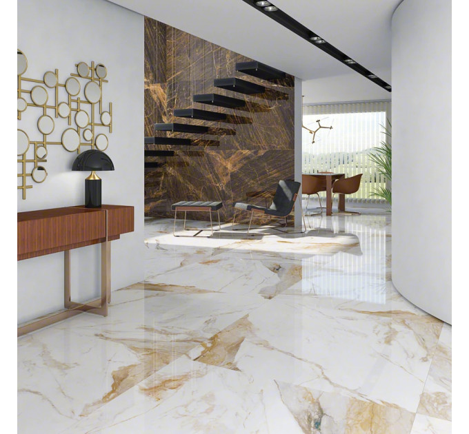 Плитка керамогранітна Marble Lous Kiruna-R Pulido RECT POL 793x1793x11 Vives