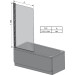 Шторка для ванни одноелементна CVS1-80 L Transparent, (7QL40100Z1) RAVAK