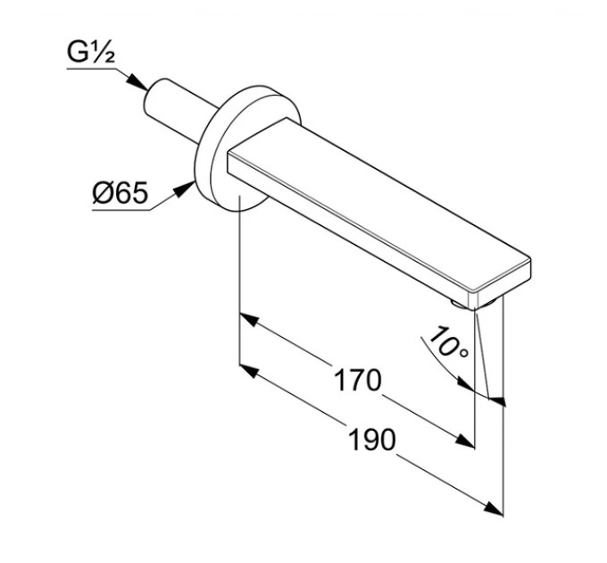 Вилив для ванни DN 15 Zenta SL (4860005), Kludi
