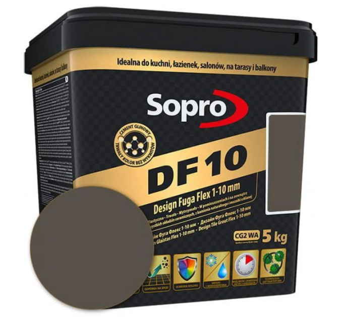 Затирка для швів Sopro DF 10 1076 хебан №62 (5 кг)