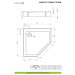 Душовий піддон Doros PT Compact Stone White 90x90 см, RADAWAY