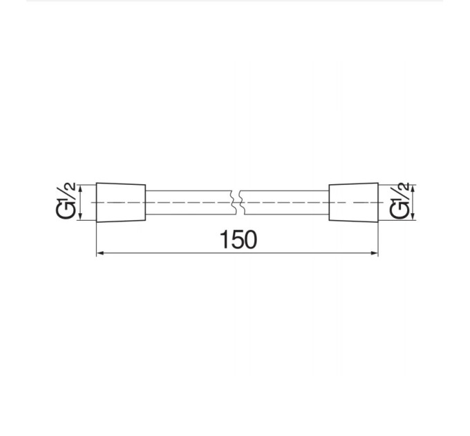Душовий шланг 1500 мм Chrome (AD135-43CR), Nobili