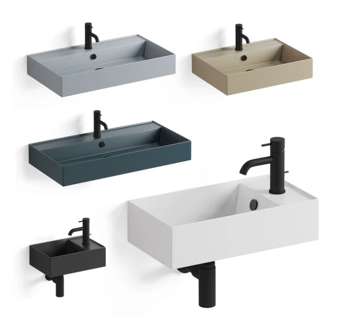 Умивальник AG 40 Agile (AG40) Black matt, SIMAS