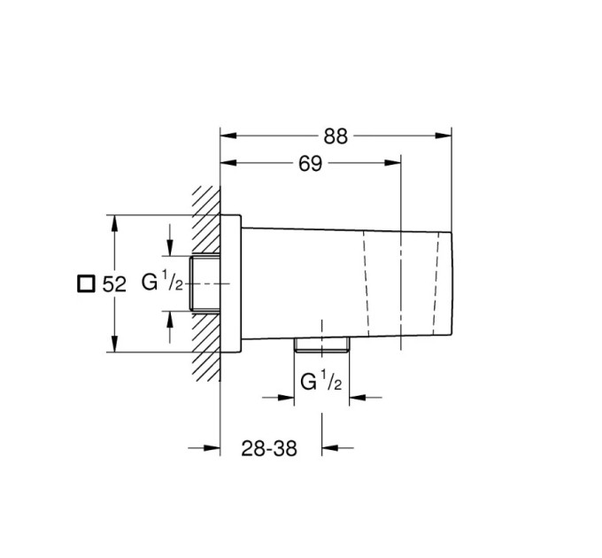 Підключення душового шланга Euphoria Cube (26370000), Grohe