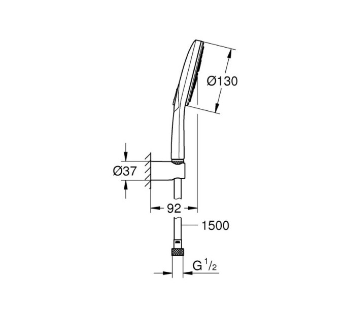 Душовий набір Rainshower Smartactive 130 (26581000), Grohe
