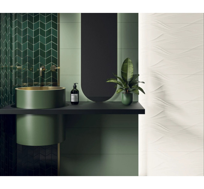 Плитка стінова Nightwish Green RECT 250x750x9 Paradyz