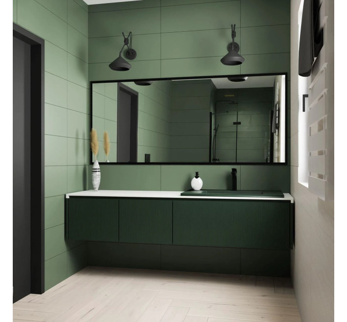 Плитка стінова Nightwish Green RECT 250x750x9 Paradyz