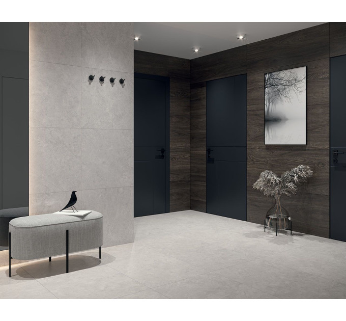 Плитка керамогранітна Lightstone Grey RECT 598x598x9 Paradyz