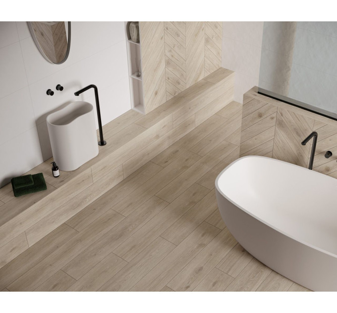 Плитка підлогова Heartwood Latte SZKL RECT STR MAT 19,8x179,8 код 1972 Ceramika Paradyz