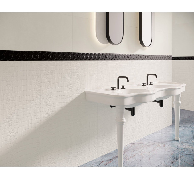 Плитка стінова Fashion Spirit White RECT STR 39,8x119,8 код 9024 Ceramika Paradyz