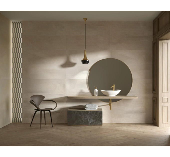 Плитка стінова Mystic Shadows Beige RECT STR 39,8x119,8 код 8553 Ceramika Paradyz