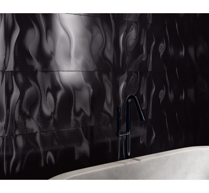 Плитка стінова Night Queen Black RECT Блиск 39,8x119,8 код 8713 Ceramika Paradyz