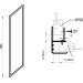 Душова стінка нерухома одноелементна APSS-80 1980 Transparent Black 940403R2Z1 RAVAK