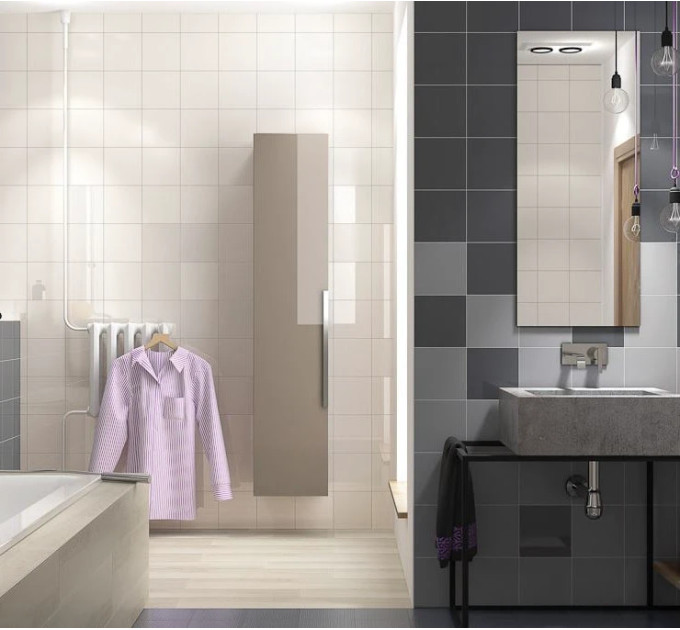 Плитка стінова Gamma Чорний MAT 19,8x19,8 код 5053 Ceramika Paradyz
