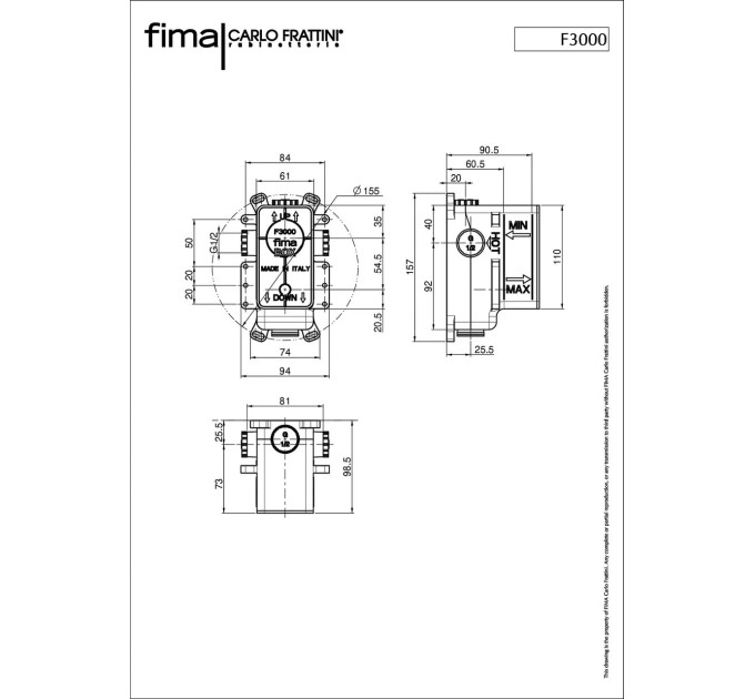 Вбудована частина змішувача (F3000), Fima