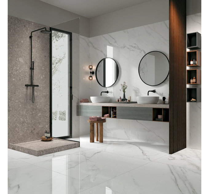 Плитка керамогранітна JW 14 Statuario Venato LUC SQ 600x600x9 Mirage