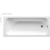 Ванна прямокутна Chrome Slim 160x70 RAVAK