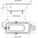 Ванна прямокутна Chrome Slim 160x70 RAVAK