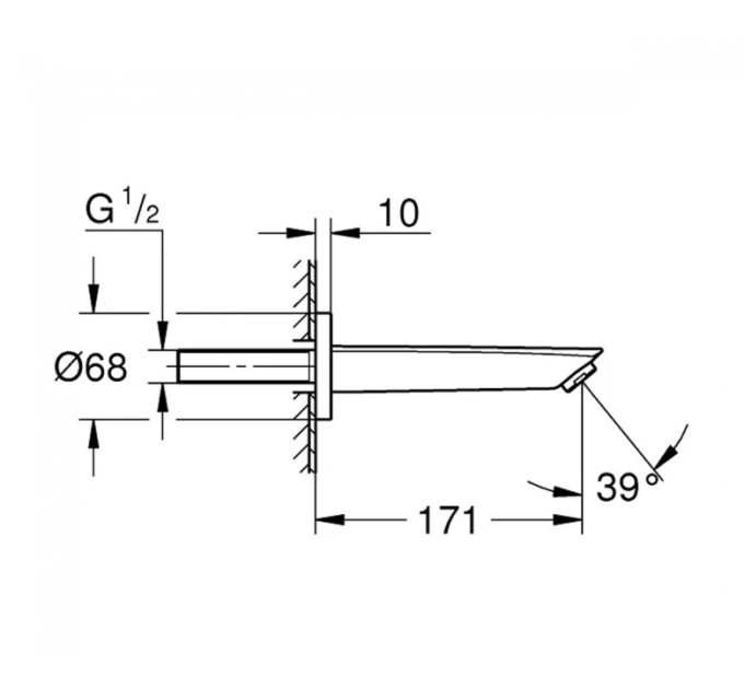 Вилив для ванни Eurosmart New 13448003 Grohe
