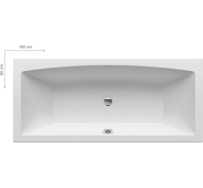 Ванна прямокутна FORMY 02 Slim 180x80 RAVAK