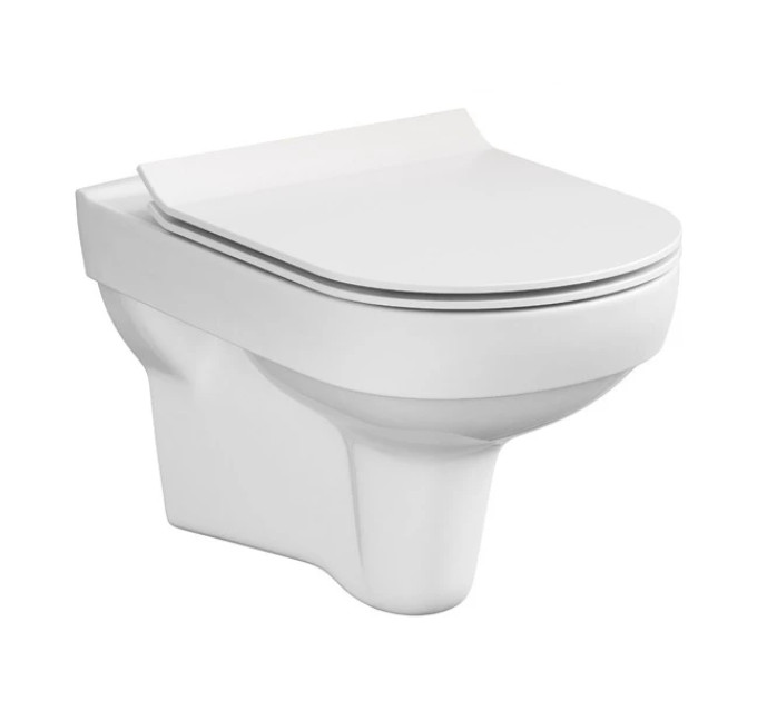 Унітаз підвісний City CleanOn з кришкою Slim дюропласт soft close (SZCZ1001731608) Cersanit