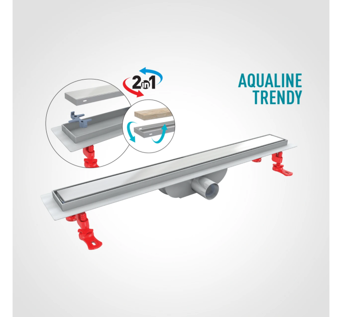 Душовий канал 80 см Aqualine Trendy VLD-601330.55 Valtemo