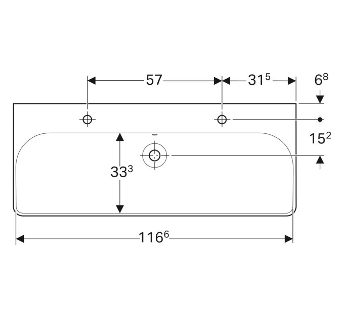 Умивальник 120 Smyle Square 500.253.01.1 Geberit