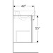Шафка під умивальник Selnova Square 500.179.01.1 Geberit