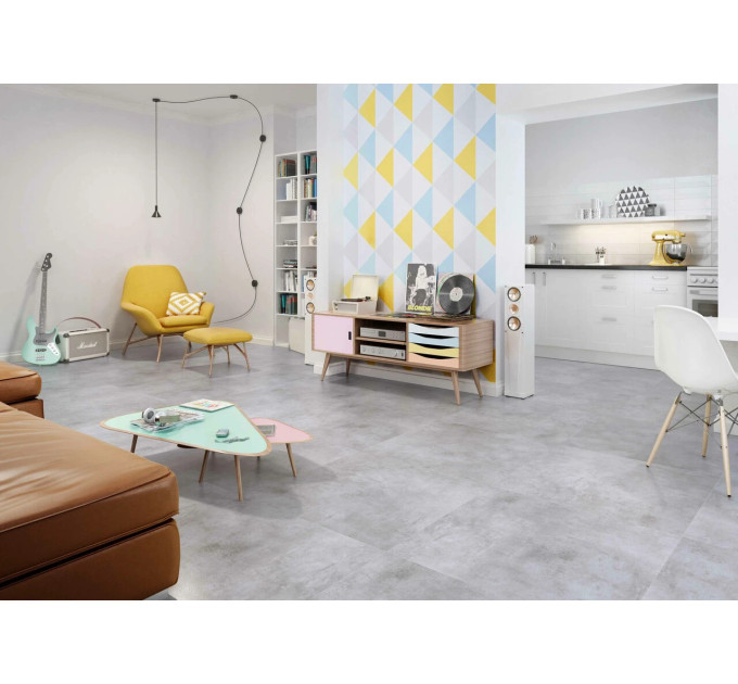 Плитка керамогранітна Scratch Bianco RECT 598x1198x9 Paradyz