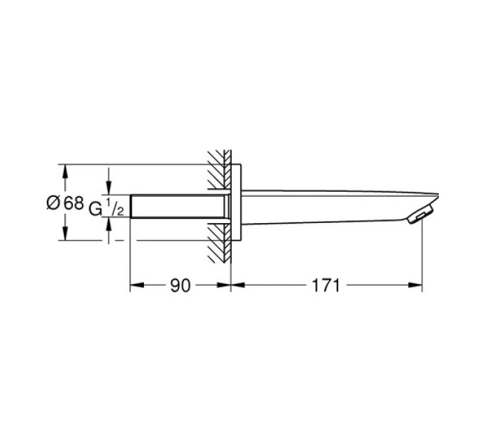 Вилив для ванни BauCosmopolitan New 13255001 Grohe
