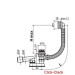 Сифон для ванни click-clack 570 Black X01746 RAVAK