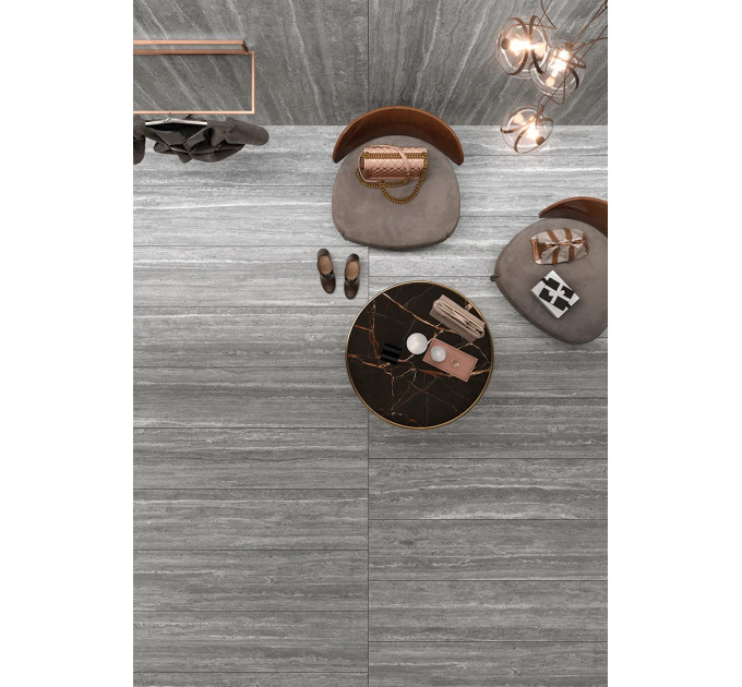 Плитка керамогранітна AWT0 EY 08 Travetino Dark NAT SQ 600x600 Mirage