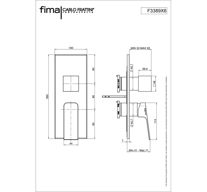 Змішувач Fit (F3389X6CR) Fima