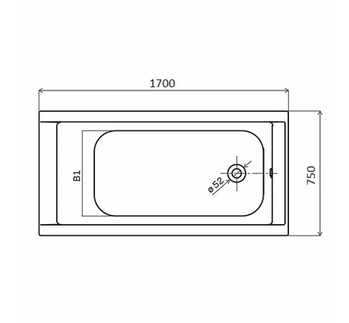 Ванна прямокутна Supero 170x75 Kolo