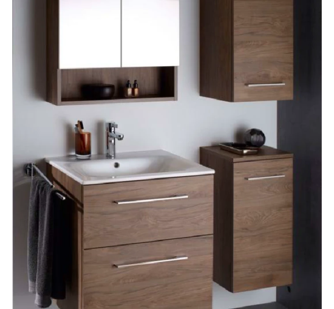 Шафка з умивальником 60 Selnova Square Slim rim Walnut 501.238.00.1 Geberit