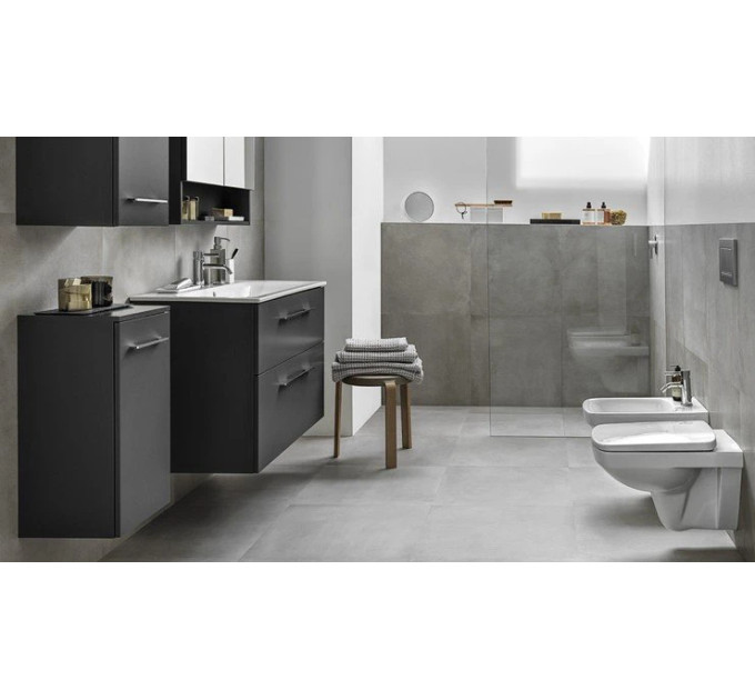 Шафка з умивальником 60 Selnova Square Slim rim Anthracite 501.237.00.1 Geberit
