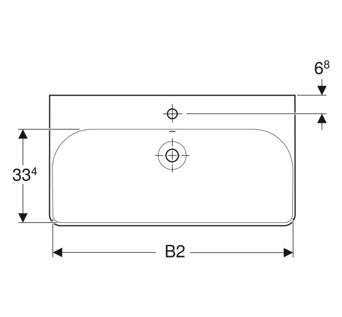 Умивальник 75 Smyle Square 500.249.01.1 Geberit
