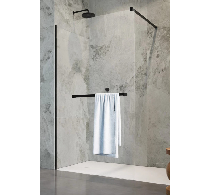 Душова стінка з рушникотримачем Modo New Black II 150 RADAWAY