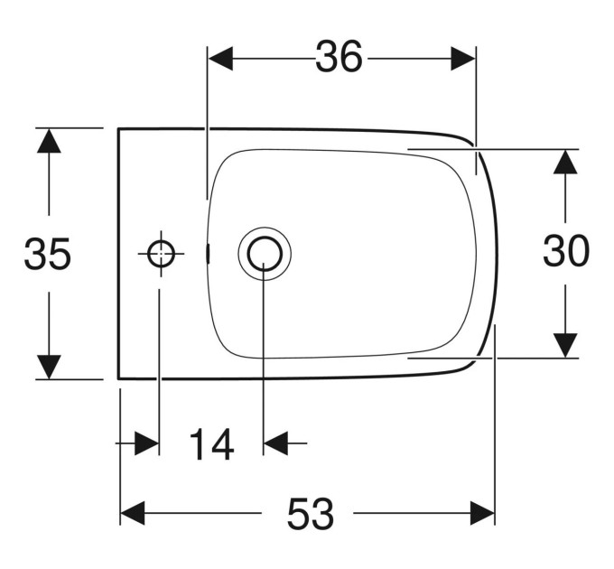 Біде підвісне Selnova Square 500.271.01.1 Geberit