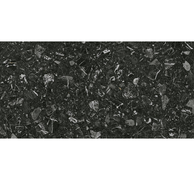 Плитка керамогранітна 4ZLP Luna-R Negro PULIDO RECT POL 593x1193x11 Vives