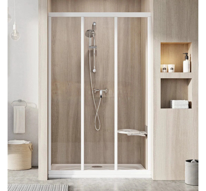Душові двері трьохелементні ASDP3-110 1980 Transparent White RAVAK