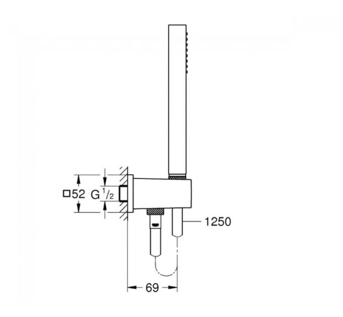 Душовий набір Euphoria Cube Stick (26405000), Grohe