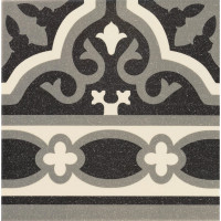 Плитка керамогранітна Florentine Black Cenefa 200x200x9 Mainzu