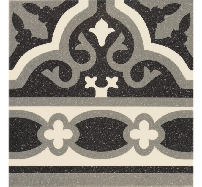 Плитка керамогранітна Florentine Black Cenefa 200x200x9 Mainzu
