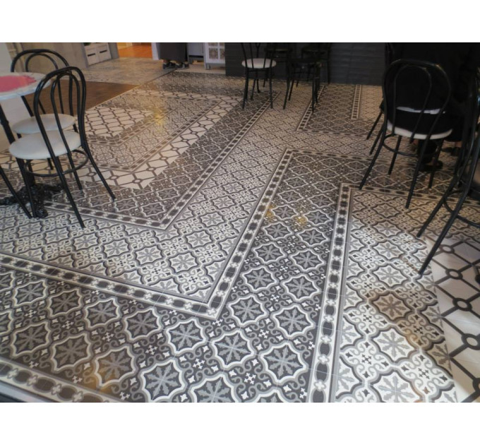 Плитка керамогранітна Florentine Black Cenefa 200x200x9 Mainzu
