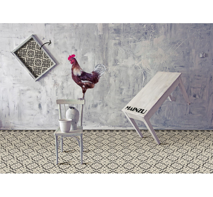 Плитка керамогранітна Florentine White Cenefa 200x200x9 Mainzu