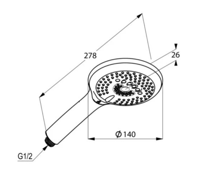 Лійка для ручного душу 3S Freshline (6790005-00), Kludi
