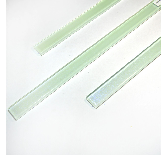 Фриз скляний GF 4531 white pearl 25x450 Кераміка Лео УКРАЇНА