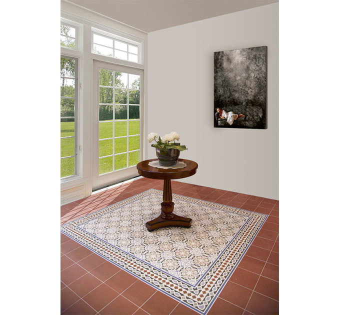 Плитка керамогранітна Victorian Rojo 200x200x9 Mainzu